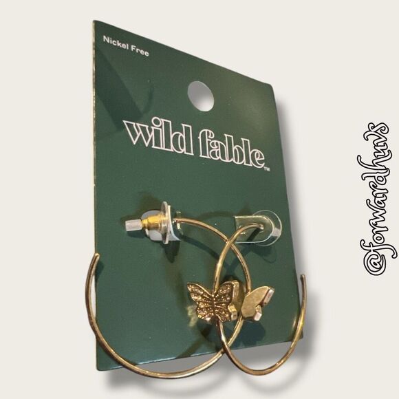 Bundle Sale 3 for $15 | Wild Fable Nickel-Free Butterfly Hoop Earrings - Picture 1 of 6